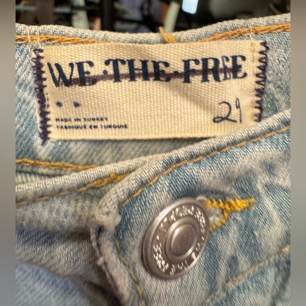 NWOT Free People We The Free Old West Slouchy Jeans - bleached indigo - Size 29 - Picture 7 of 7
